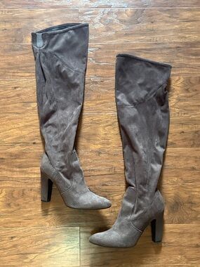 Tall Over-the-Knee Block Heel Boots - Women's Size 10